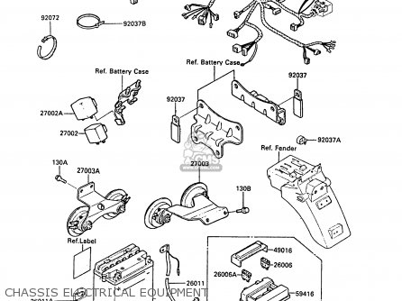 CHASSIS ELECTRICAL EQUIPMENT - ZX600A4 NINJA 600R 1988 UNITED KINGDOM FG