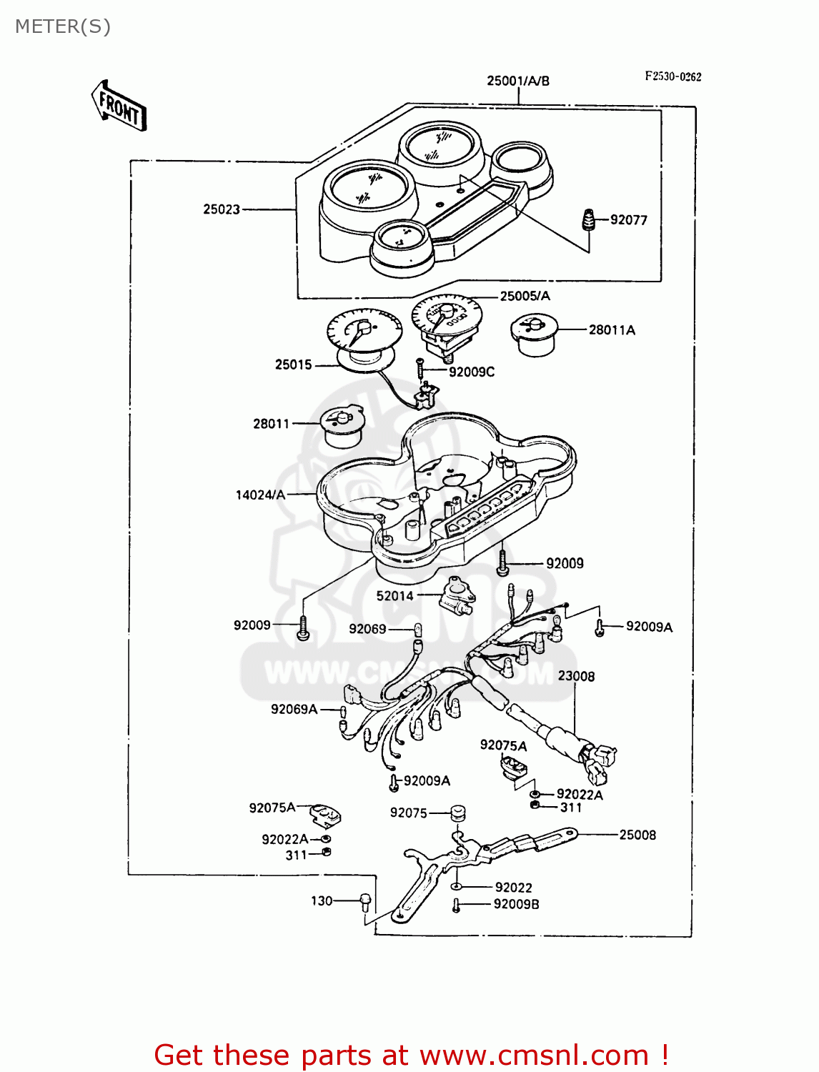 METER(S) ZX600A4A NINJA 600R 1988 UNITED KINGDOM EU FR
