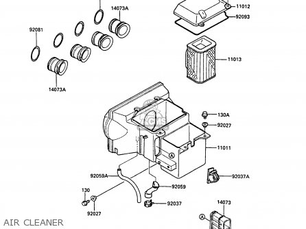 AIR CLEANER - ZX600A4A NINJA 600R 1988 UNITED KINGDOM EU FR