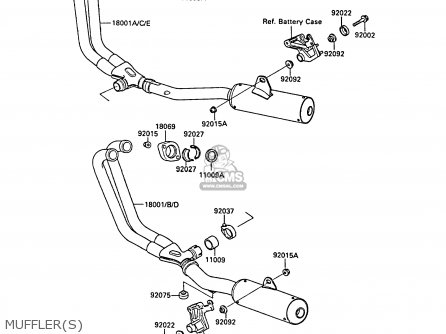 MUFFLER(S) - ZX600A4A NINJA 600R 1988 UNITED KINGDOM EU FR