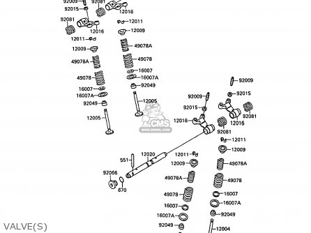 VALVE(S) - ZX600A4A NINJA 600R 1988 UNITED KINGDOM EU FR