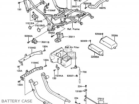 BATTERY CASE - ZX600A4A NINJA 600R 1988 UNITED KINGDOM EU FR