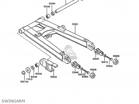 SWINGARM - ZX600A4A NINJA 600R 1988 UNITED KINGDOM EU FR
