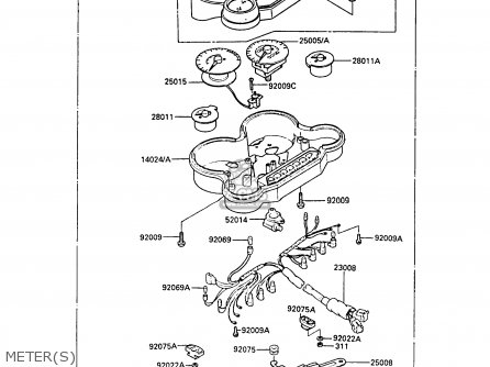 METER(S) - ZX600A4A NINJA 600R 1988 UNITED KINGDOM EU FR