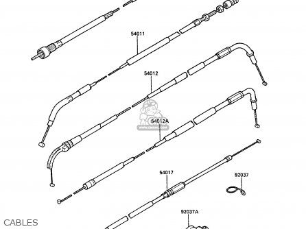 CABLES - ZX600A4A NINJA 600R 1988 UNITED KINGDOM EU FR