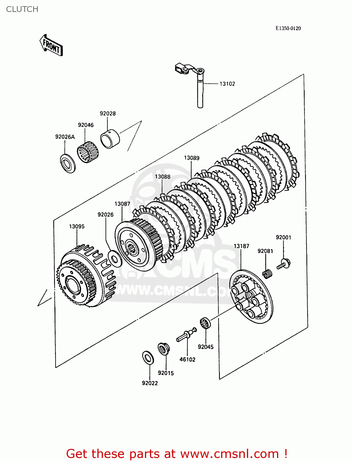 CLUTCH ZX600A5 GPZ600A 1989 EUROPE UK FG IT SD ST
