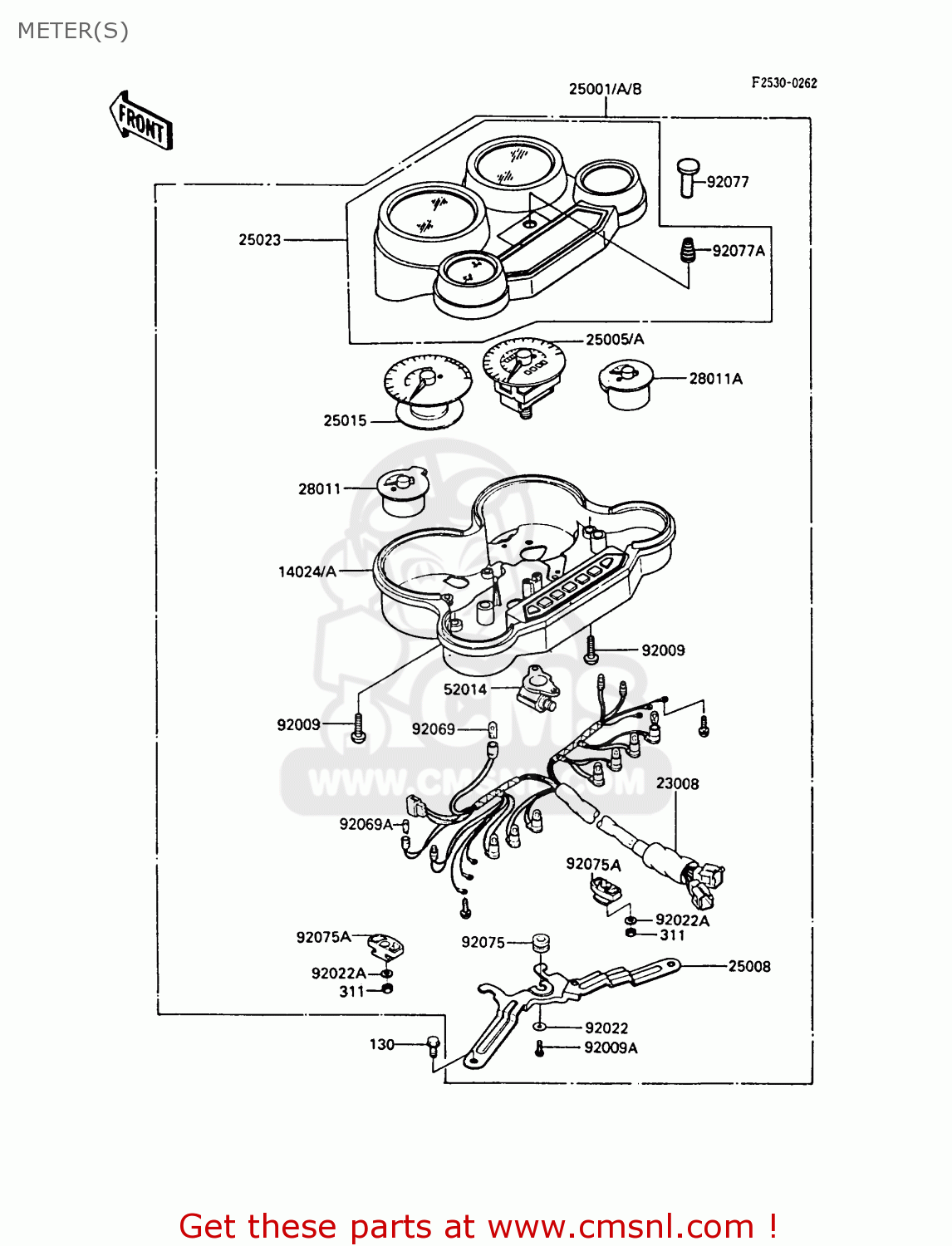 METER(S) ZX600A5 GPZ600A 1989 EUROPE UK FG IT SD ST