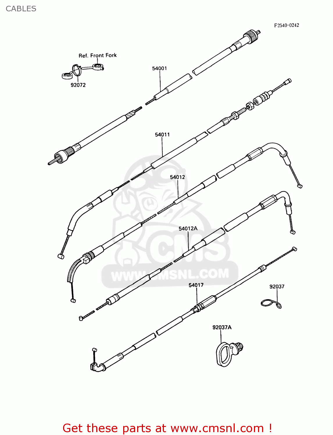 CABLES ZX600A5 GPZ600A 1989 EUROPE UK FG IT SD ST