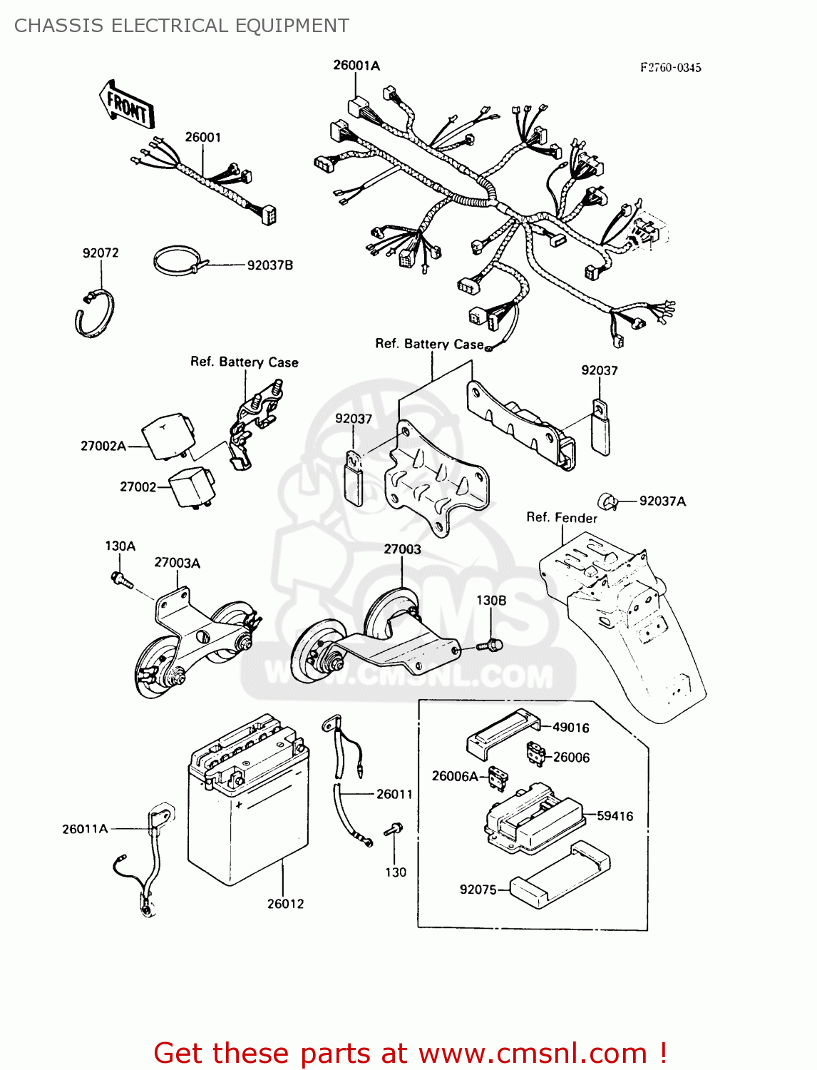 CHASSIS ELECTRICAL EQUIPMENT ZX600A5 GPZ600A 1989 EUROPE UK FG IT SD ST