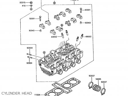 CYLINDER HEAD - ZX600A5 GPZ600A 1989 EUROPE UK FG IT SD ST