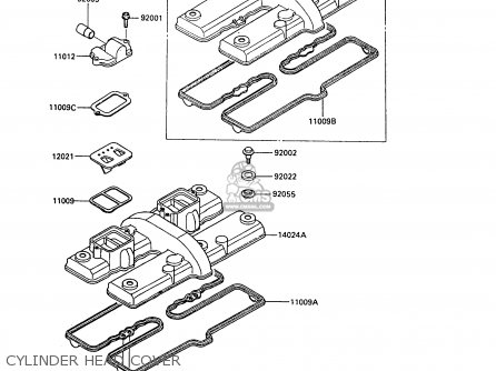 CYLINDER HEAD COVER - ZX600A5 GPZ600A 1989 EUROPE UK FG IT SD ST