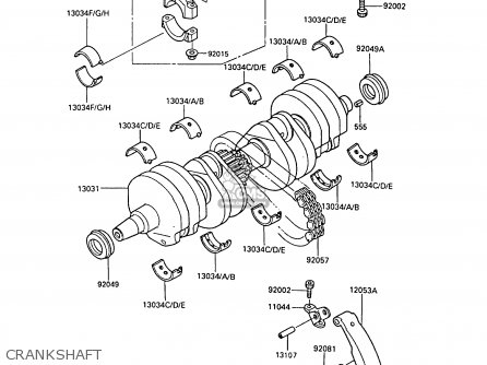 CRANKSHAFT - ZX600A5 GPZ600A 1989 EUROPE UK FG IT SD ST