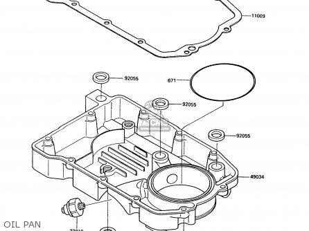OIL PAN - ZX600A5 GPZ600A 1989 EUROPE UK FG IT SD ST
