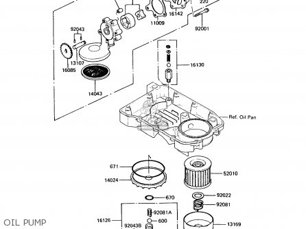 OIL PUMP - ZX600A5 GPZ600A 1989 EUROPE UK FG IT SD ST