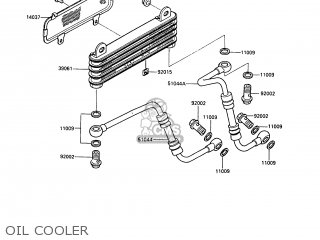 OIL COOLER - ZX600A5 GPZ600A 1989 EUROPE UK FG IT SD ST