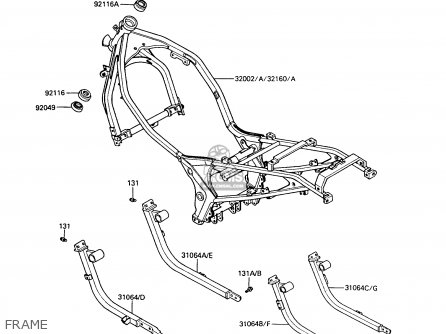 FRAME - ZX600A5 GPZ600A 1989 EUROPE UK FG IT SD ST