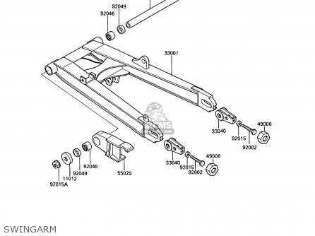 SWINGARM - ZX600A5 GPZ600A 1989 EUROPE UK FG IT SD ST