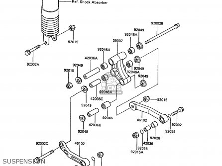SUSPENSION - ZX600A5 GPZ600A 1989 EUROPE UK FG IT SD ST
