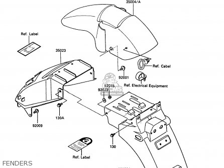 FENDERS - ZX600A5 GPZ600A 1989 EUROPE UK FG IT SD ST