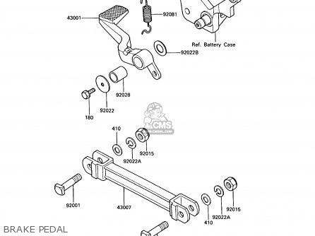 BRAKE PEDAL - ZX600A5 GPZ600A 1989 EUROPE UK FG IT SD ST