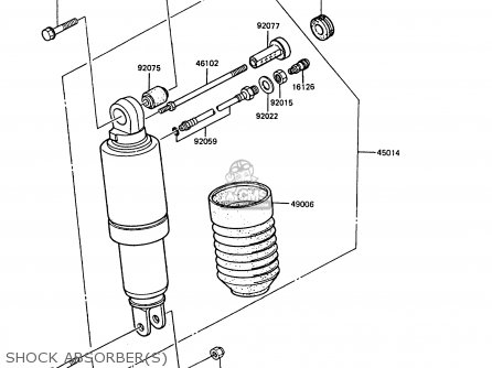 SHOCK ABSORBER(S) - ZX600A5 GPZ600A 1989 EUROPE UK FG IT SD ST