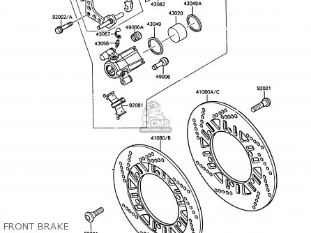 FRONT BRAKE - ZX600A5 GPZ600A 1989 EUROPE UK FG IT SD ST