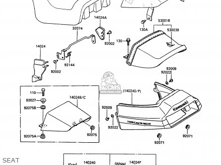 SEAT - ZX600A5 GPZ600A 1989 EUROPE UK FG IT SD ST