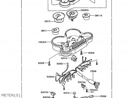 METER(S) - ZX600A5 GPZ600A 1989 EUROPE UK FG IT SD ST