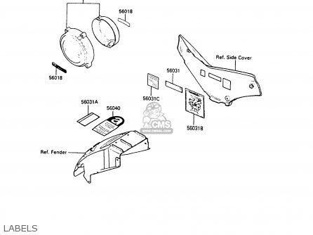 LABELS - ZX600A5 GPZ600A 1989 EUROPE UK FG IT SD ST
