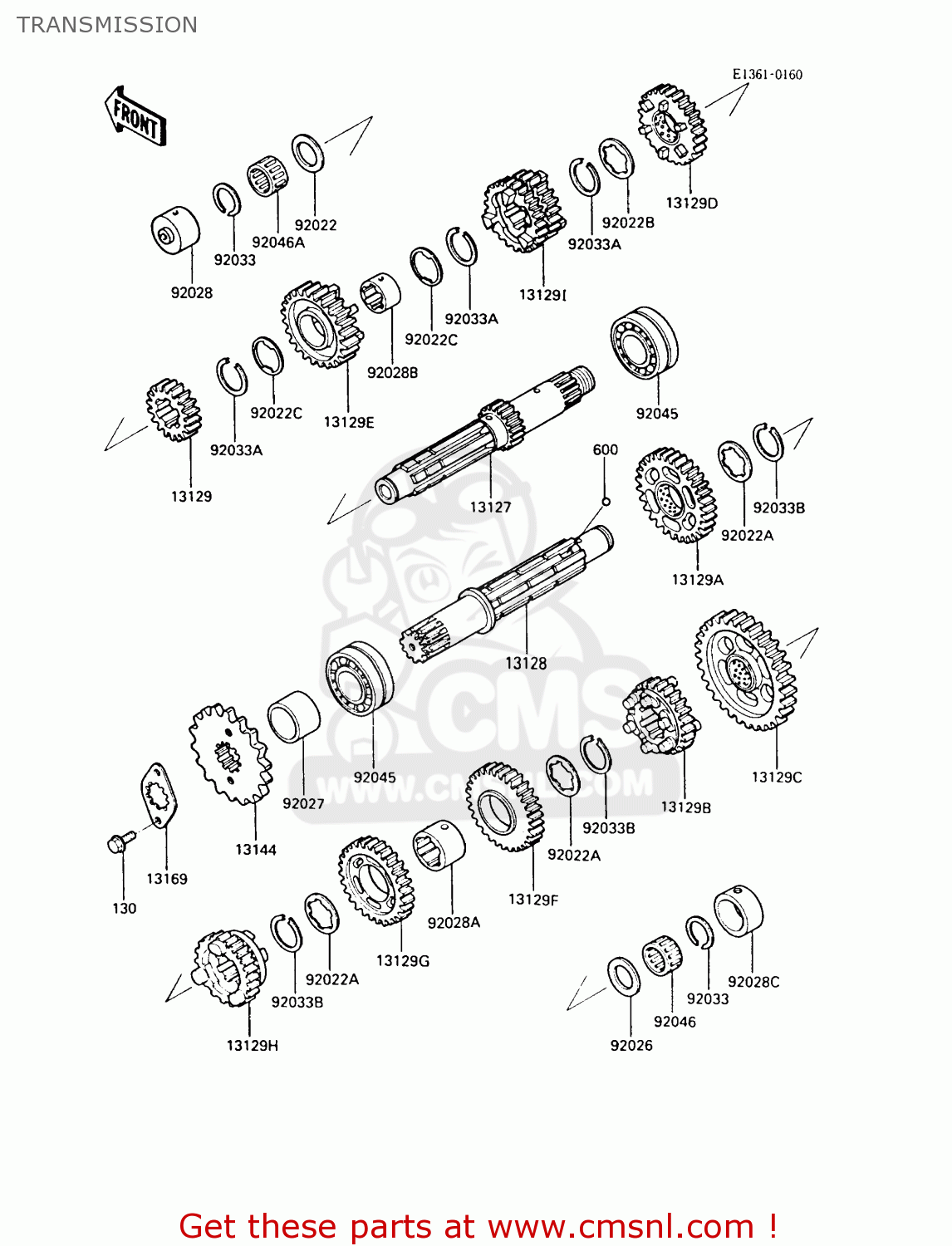 TRANSMISSION ZX600A5A GPZ600A 1989 EUROPE UK FG IT ST