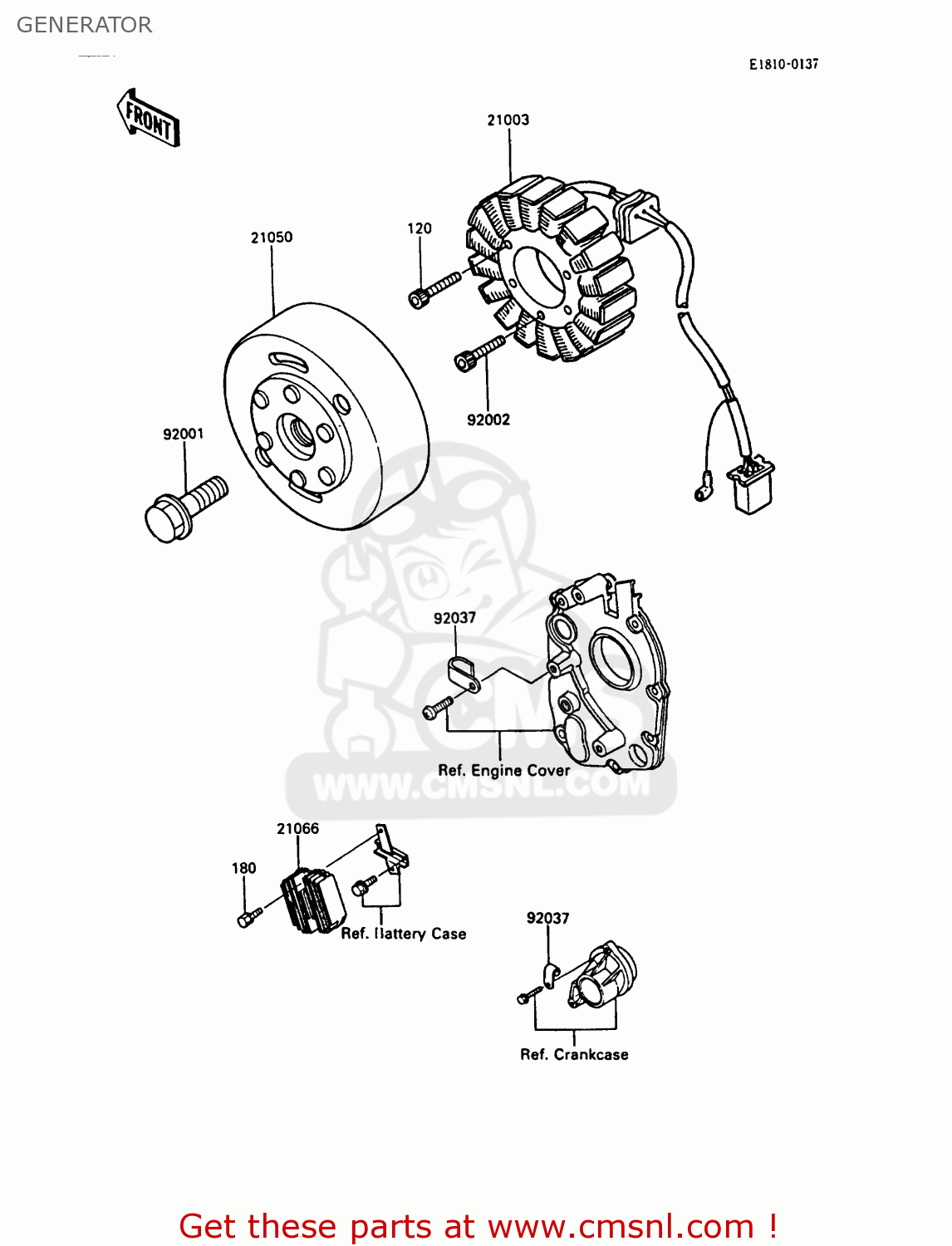 GENERATOR ZX600A5A GPZ600A 1989 EUROPE UK FG IT ST