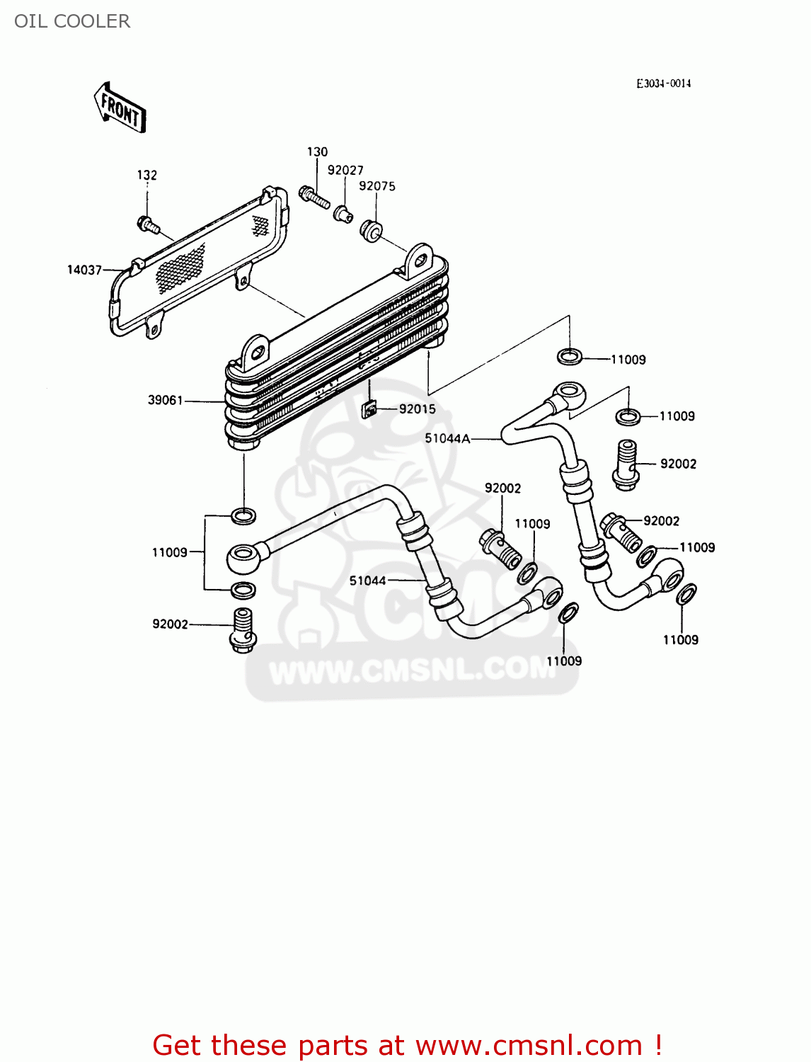 OIL COOLER ZX600A5A GPZ600A 1989 EUROPE UK FG IT ST