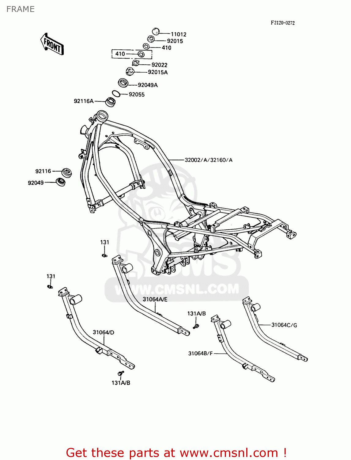 FRAME ZX600A5A GPZ600A 1989 EUROPE UK FG IT ST