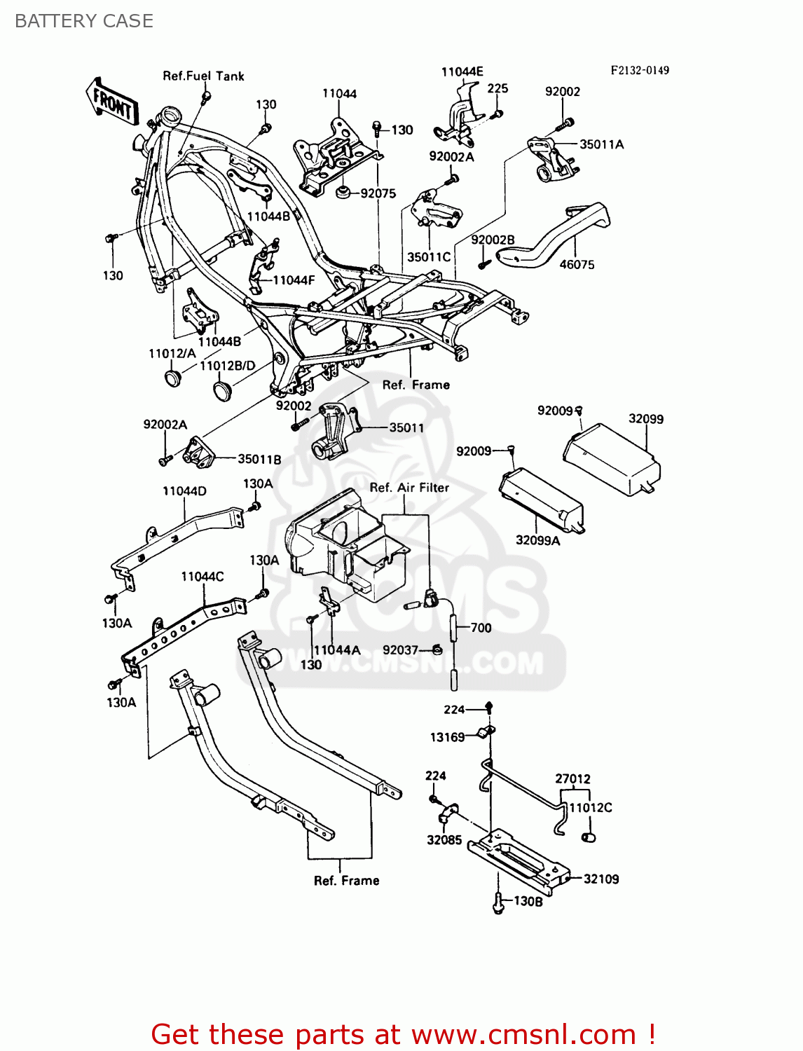 BATTERY CASE ZX600A5A GPZ600A 1989 EUROPE UK FG IT ST