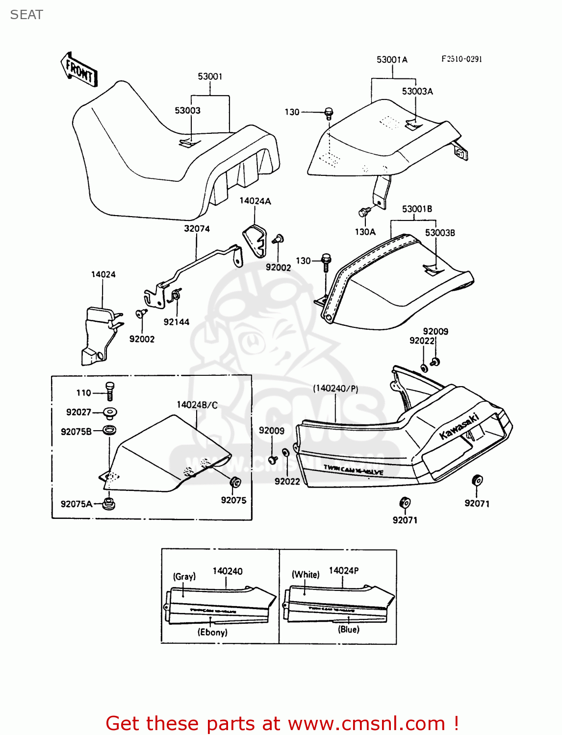 SEAT ZX600A5A GPZ600A 1989 EUROPE UK FG IT ST