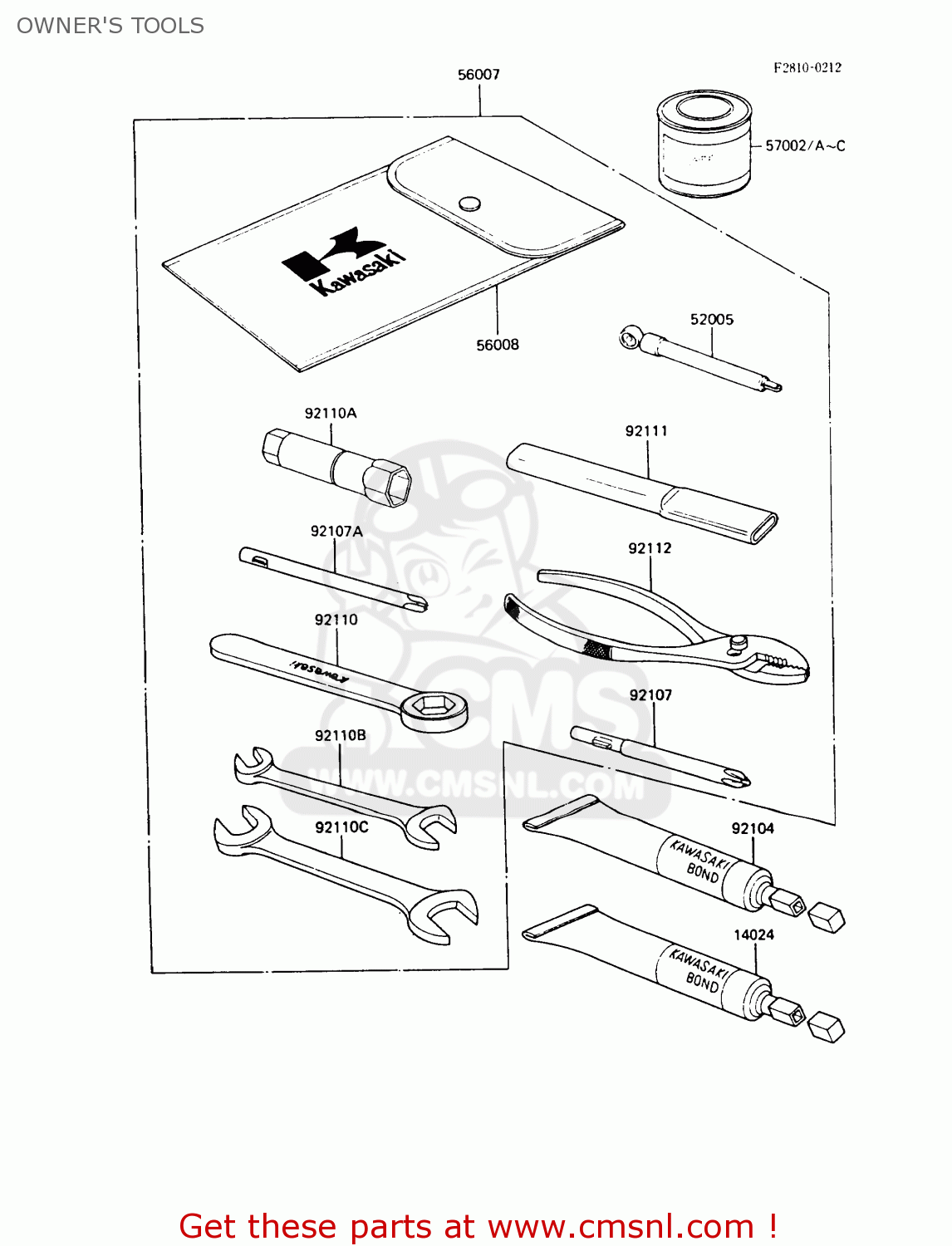 OWNER'S TOOLS ZX600A5A GPZ600A 1989 EUROPE UK FG IT ST