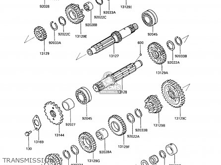 TRANSMISSION - ZX600A5A GPZ600A 1989 EUROPE UK FG IT ST