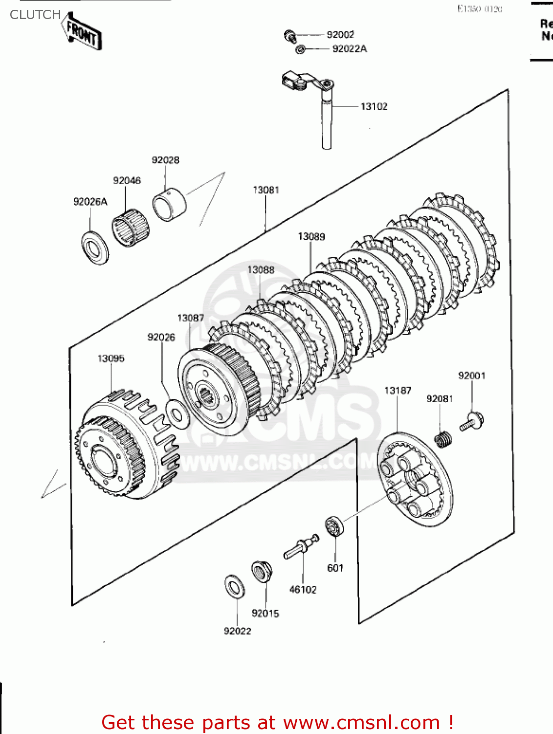 CLUTCH ZX600B1 NINJA 600RX 1987 USA CALIFORNIA