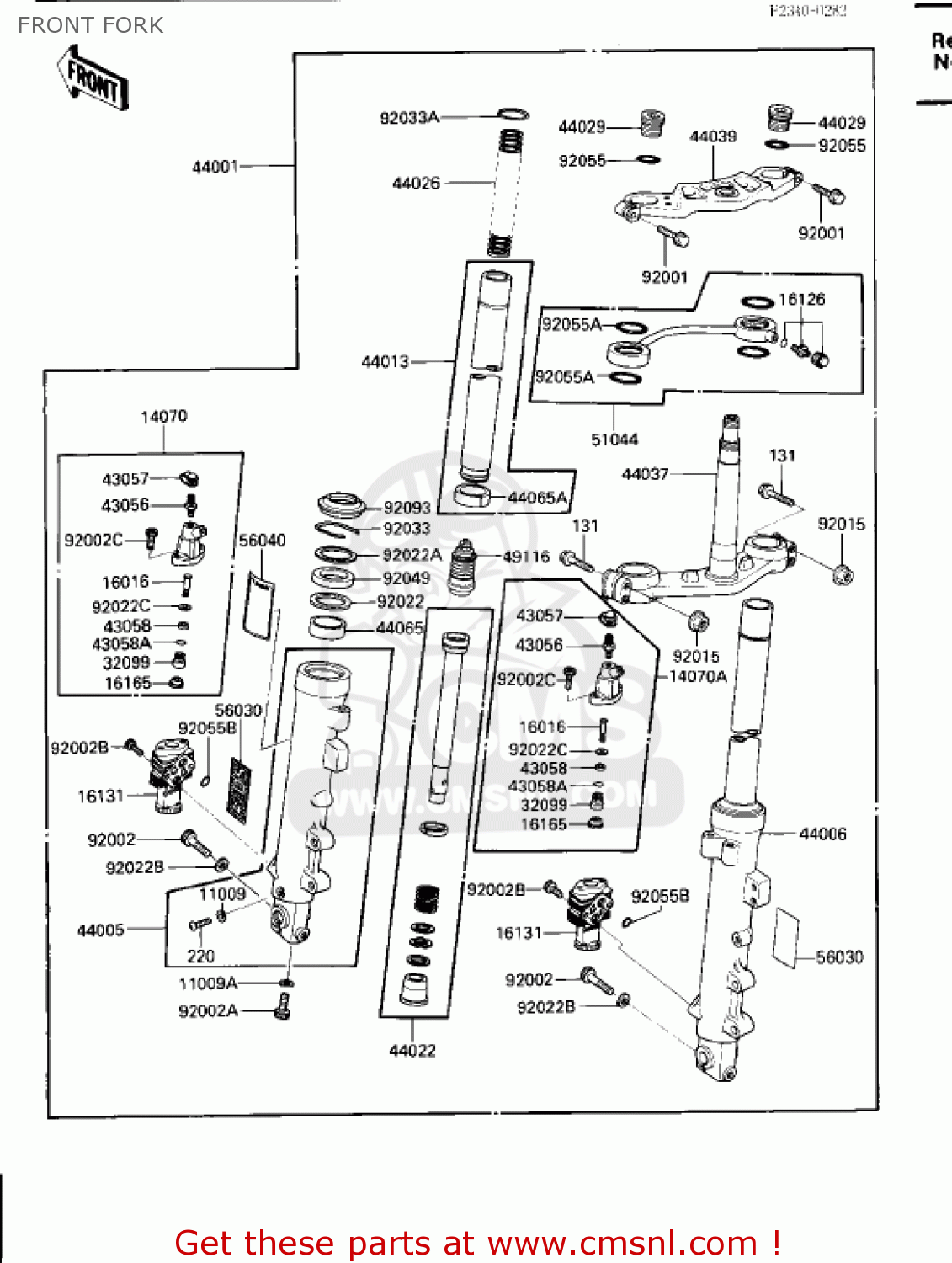 FRONT FORK ZX600B1 NINJA 600RX 1987 USA CALIFORNIA