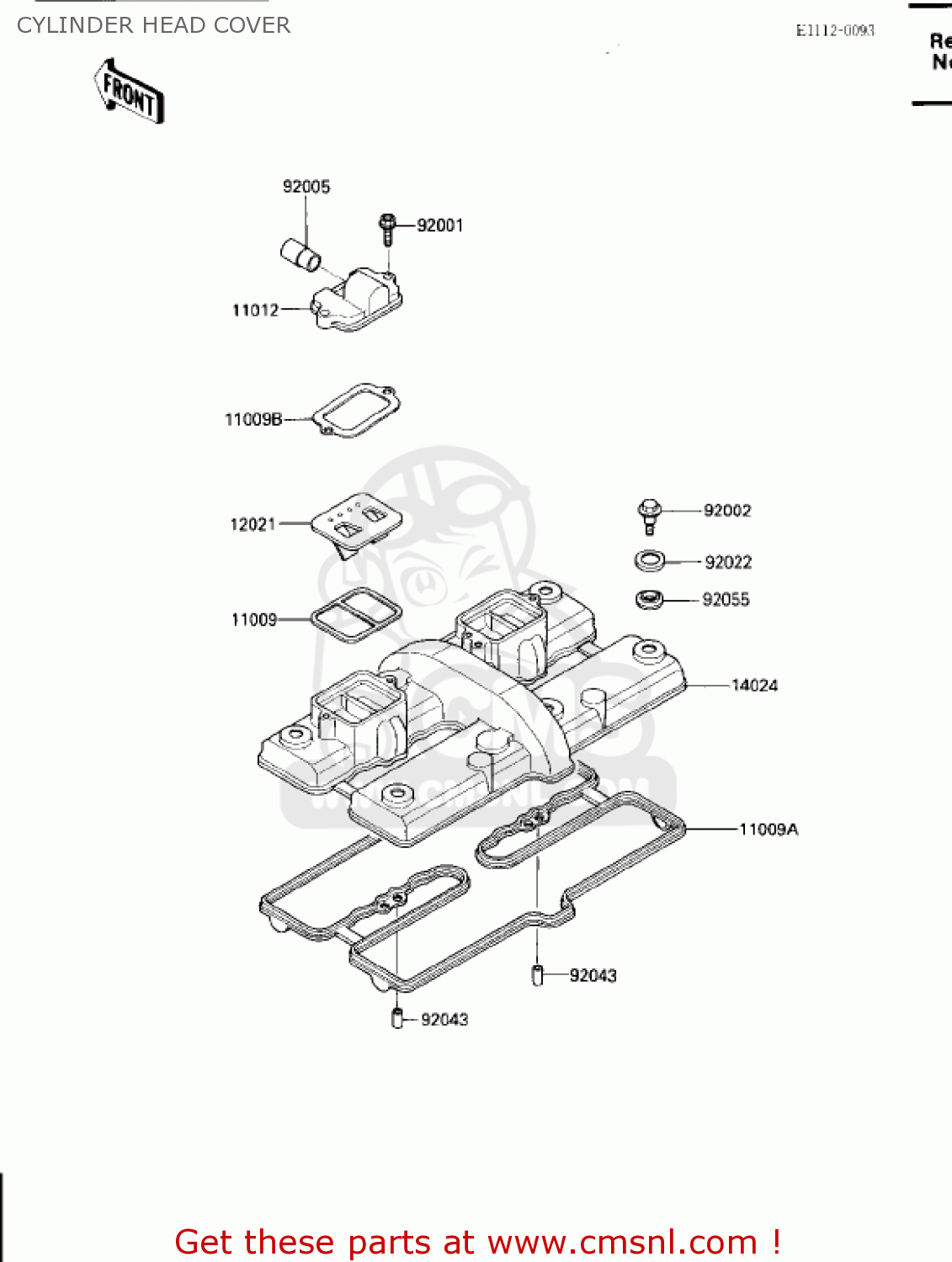 CYLINDER HEAD COVER ZX600B1 NINJA 600RX 1987 USA CALIFORNIA