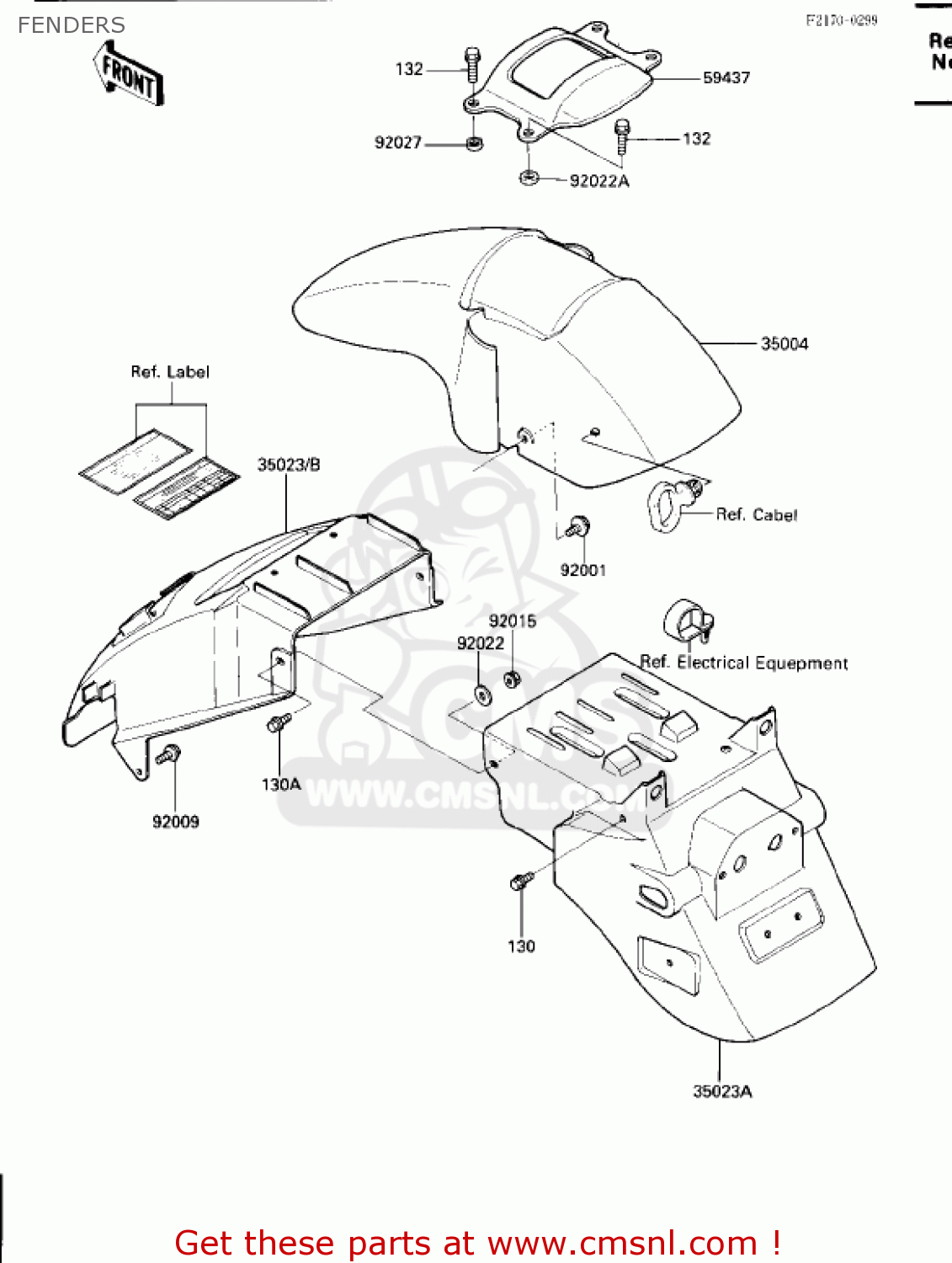FENDERS ZX600B1 NINJA 600RX 1987 USA CALIFORNIA