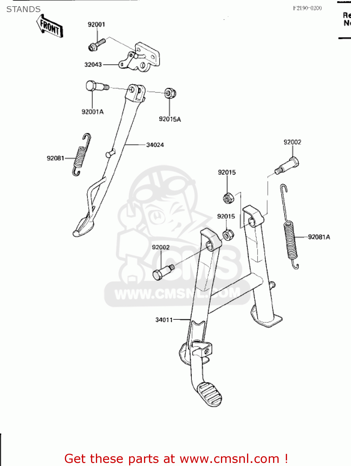 STANDS ZX600B1 NINJA 600RX 1987 USA CALIFORNIA