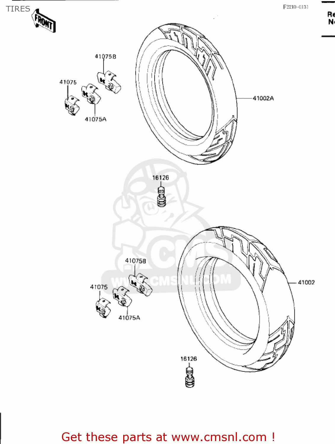 TIRES ZX600B1 NINJA 600RX 1987 USA CALIFORNIA