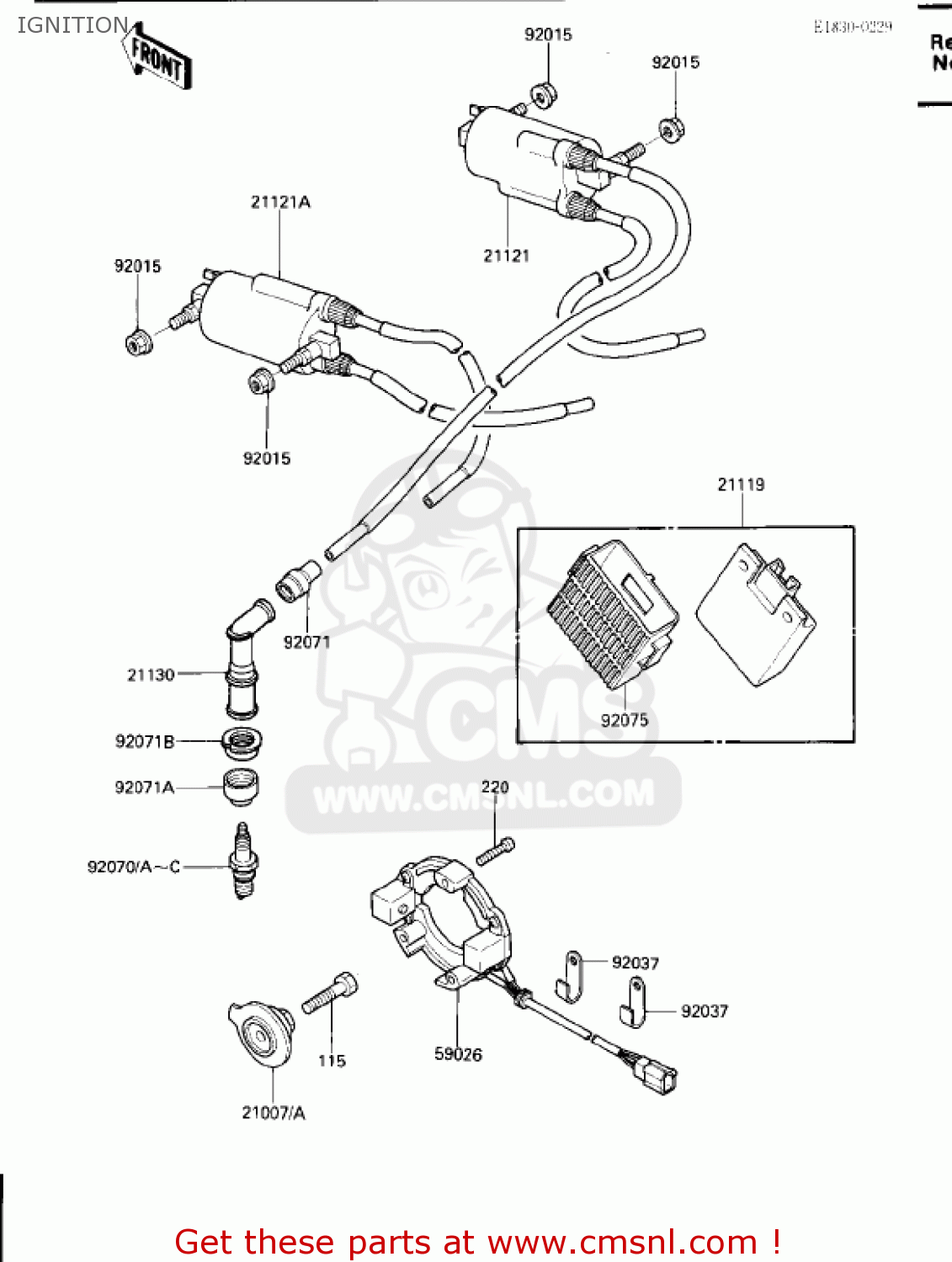 IGNITION ZX600B1 NINJA 600RX 1987 USA CALIFORNIA