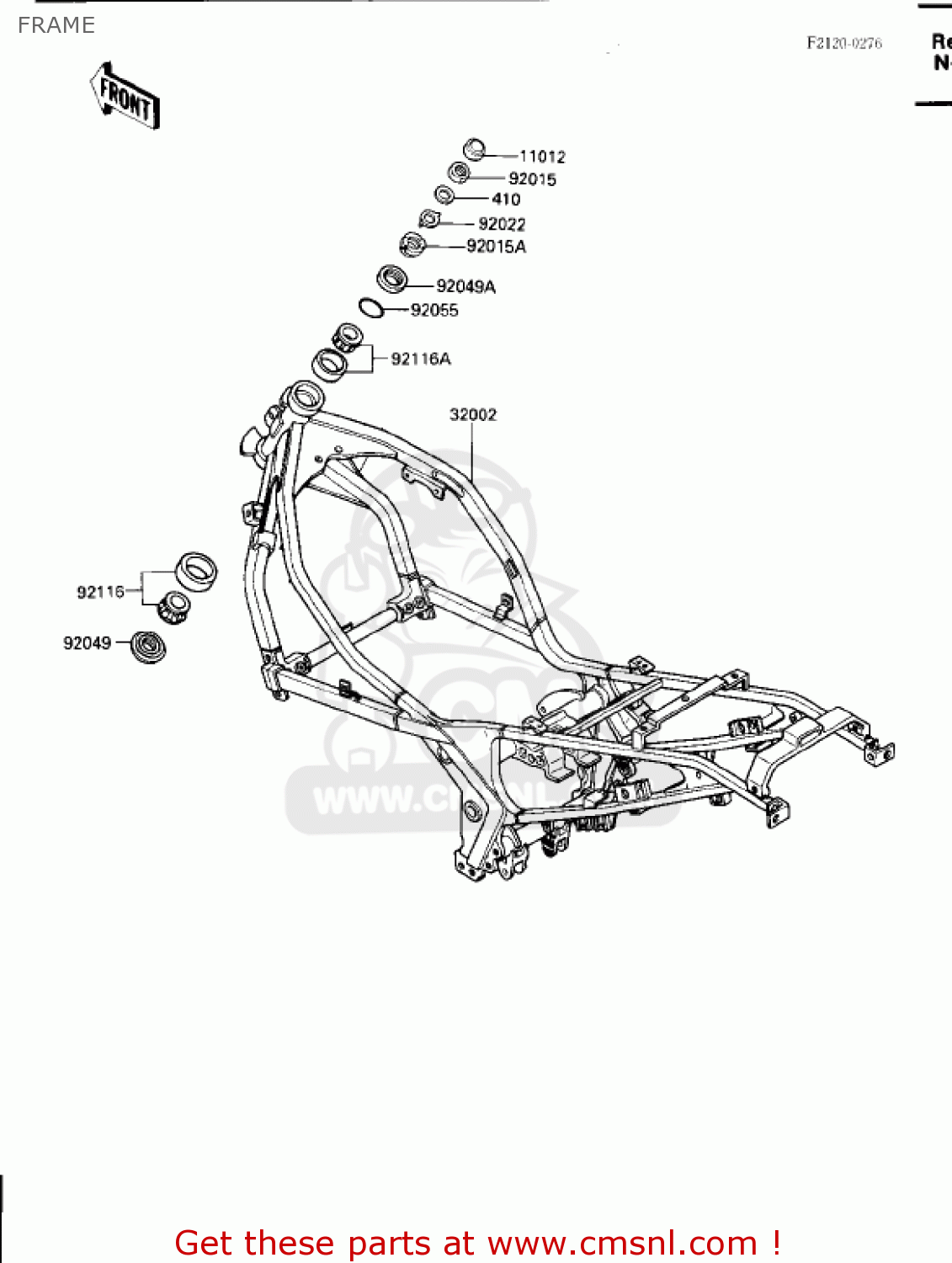 FRAME ZX600B1 NINJA 600RX 1987 USA CALIFORNIA