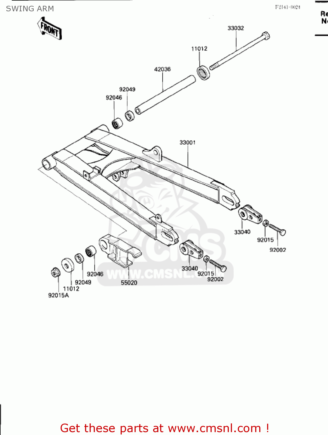 SWING ARM ZX600B1 NINJA 600RX 1987 USA CALIFORNIA