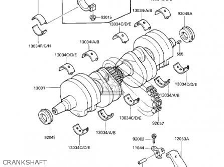 CRANKSHAFT - ZX600B1 NINJA 600RX 1987 USA CALIFORNIA