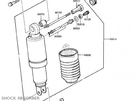 SHOCK ABSORBER - ZX600B1 NINJA 600RX 1987 USA CALIFORNIA