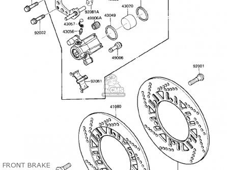 FRONT BRAKE - ZX600B1 NINJA 600RX 1987 USA CALIFORNIA