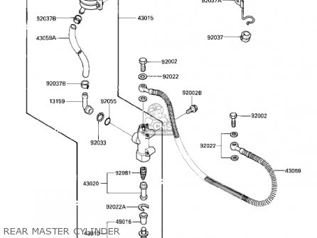 REAR MASTER CYLINDER - ZX600B1 NINJA 600RX 1987 USA CALIFORNIA